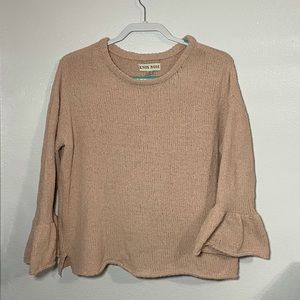 Sweater with bell sleeves